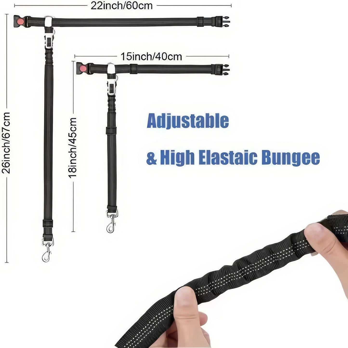 Pet Car Elastic Safety  Restraint Belt