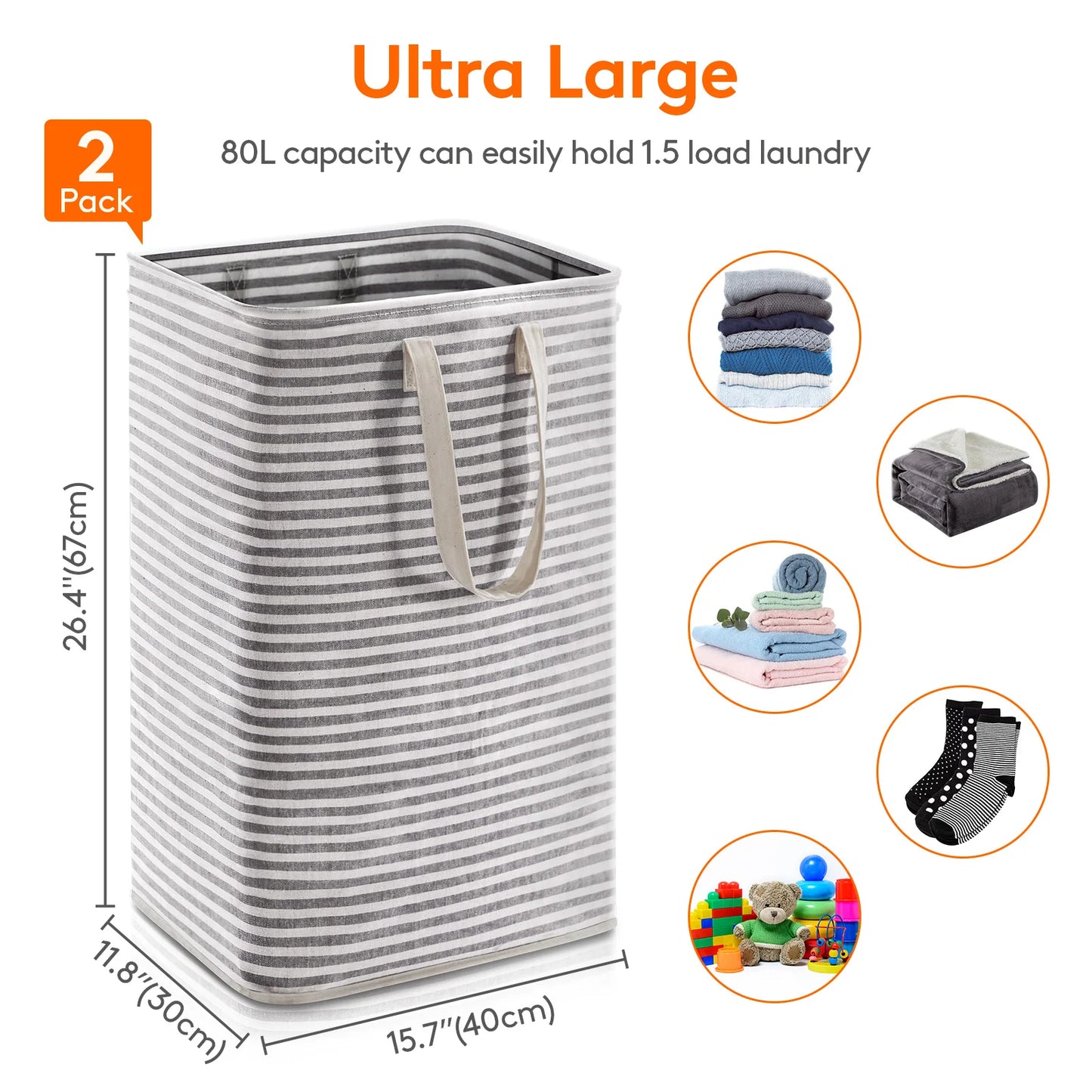 Large Waterproof Collapsible Laundry Hamper