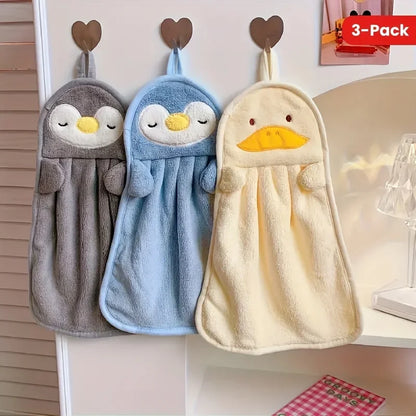 3PCS Fleece Hand Towels