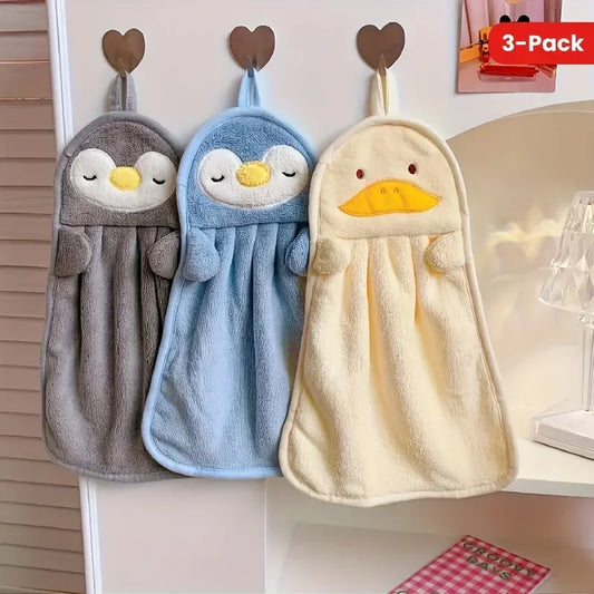 3PCS Fleece Hand Towels