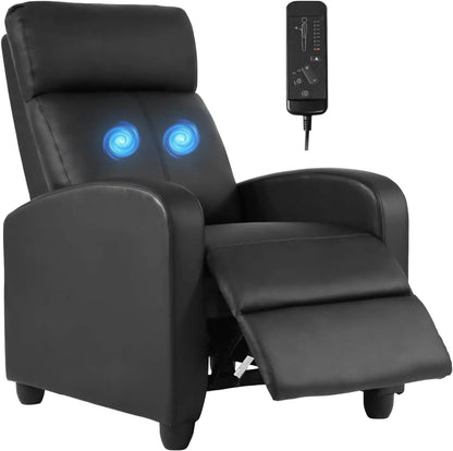 Massage Recliner Sofa with Lumbar Support