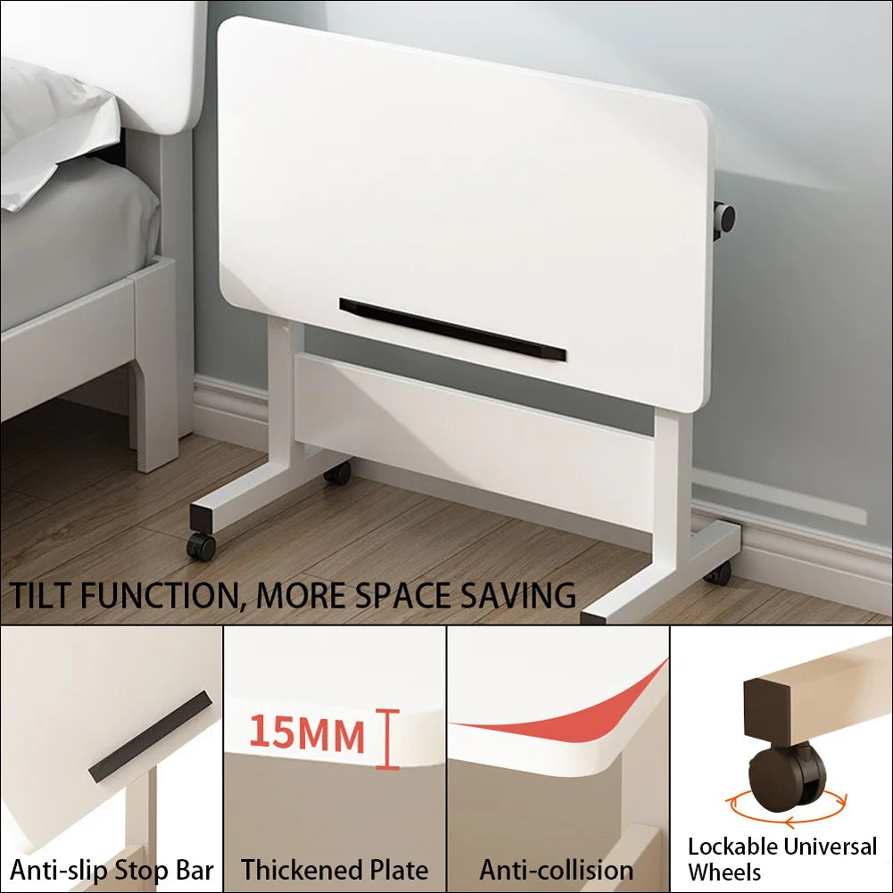 Mobile Standing Desk With Adjustable Tabletop