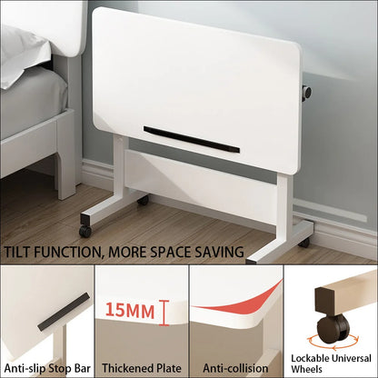 Mobile Standing Desk With Adjustable Tabletop