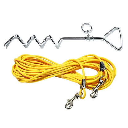 30FT Heavy Duty Dog Cable with Ground Stake