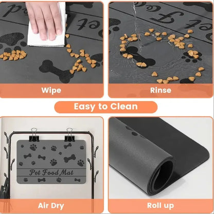 Feeding Mat with Rubber Backing