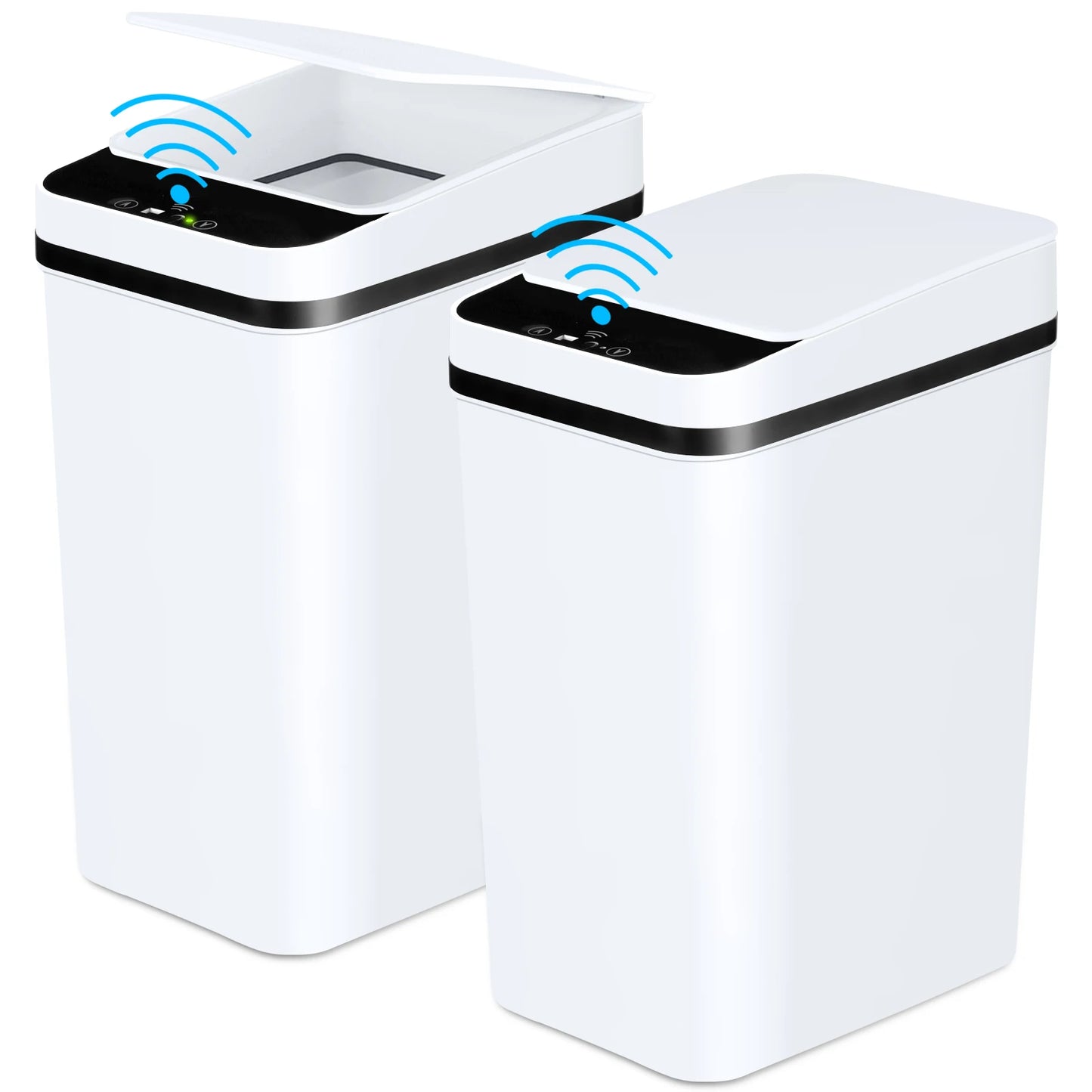 2 Pack touchless Trash Cans