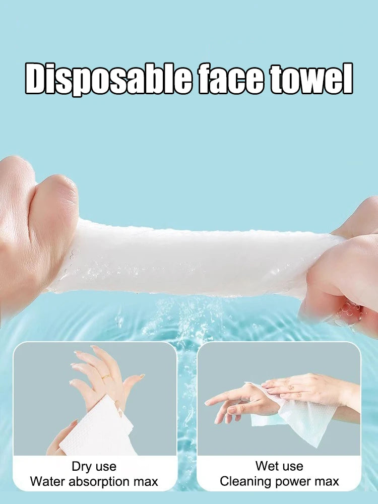 100PCS Natural Disposable and reusable Face Towels