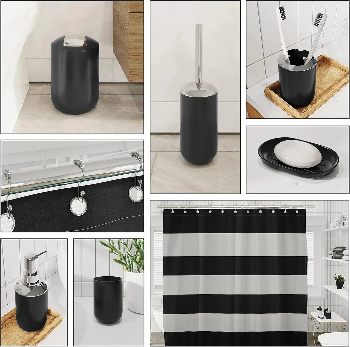 20-Piece Black Bathroom  Set