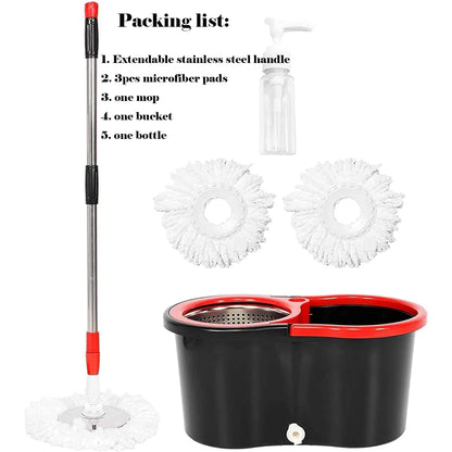 Spin Mop Bucket Set with Wring System