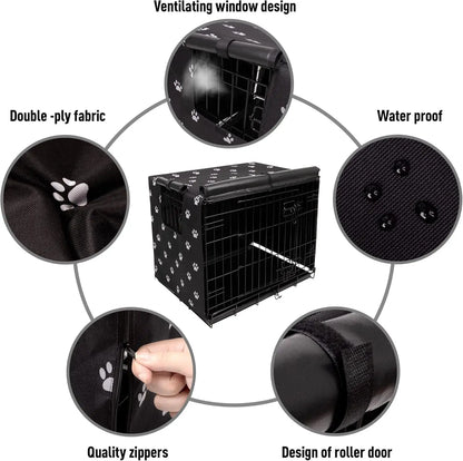 Dog Crate Cover for 24-48 Inch Wire Kennel