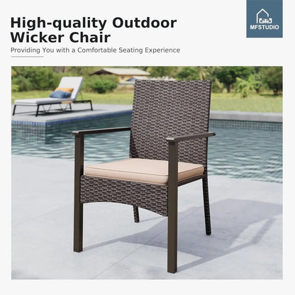 Outdoor 74"rectangular patio Set which seats 8 with table