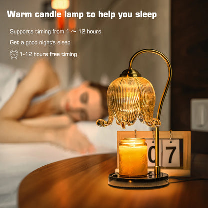 Tulip night light with Warm Candle Table Lamp that is fireless