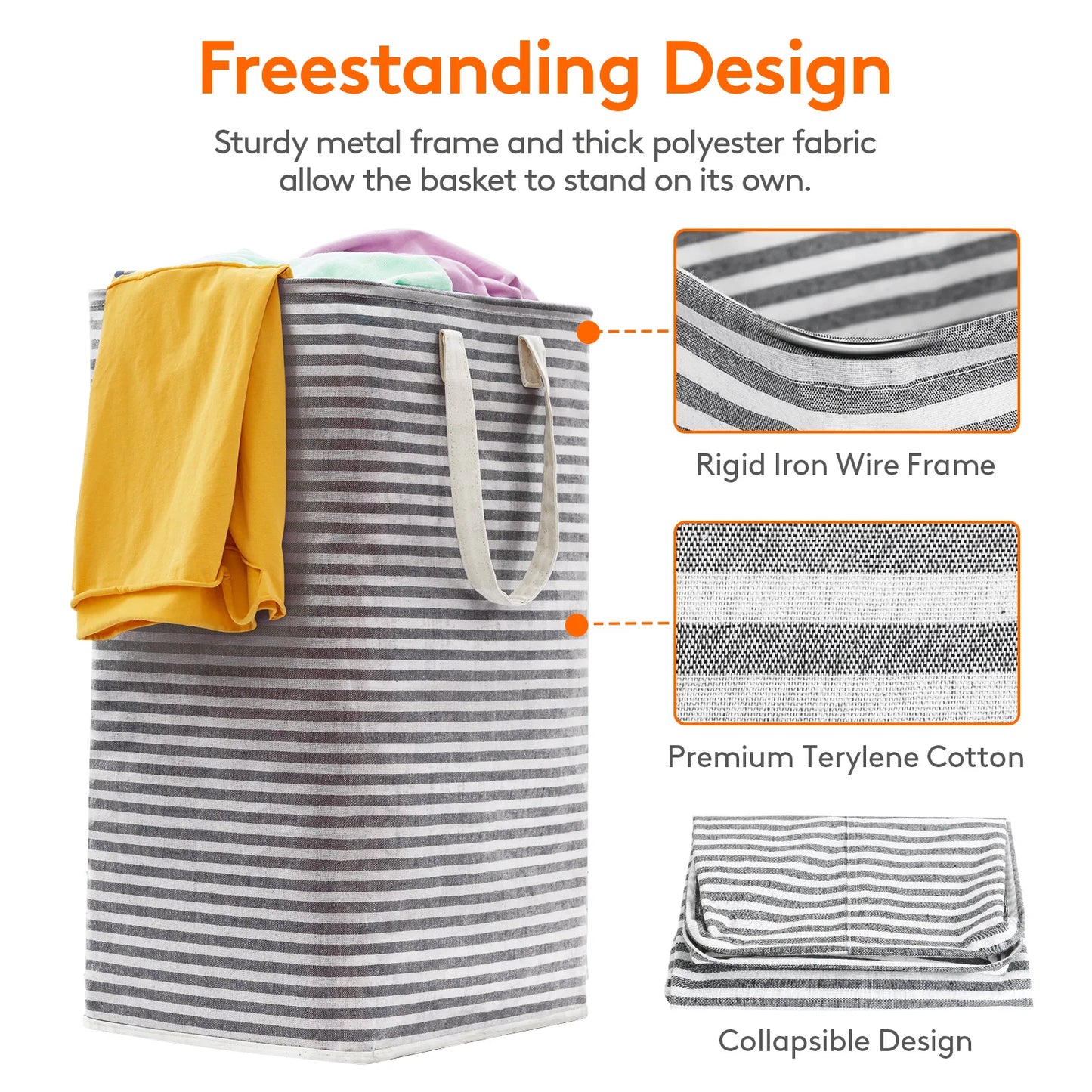 Large Waterproof Collapsible Laundry Hamper
