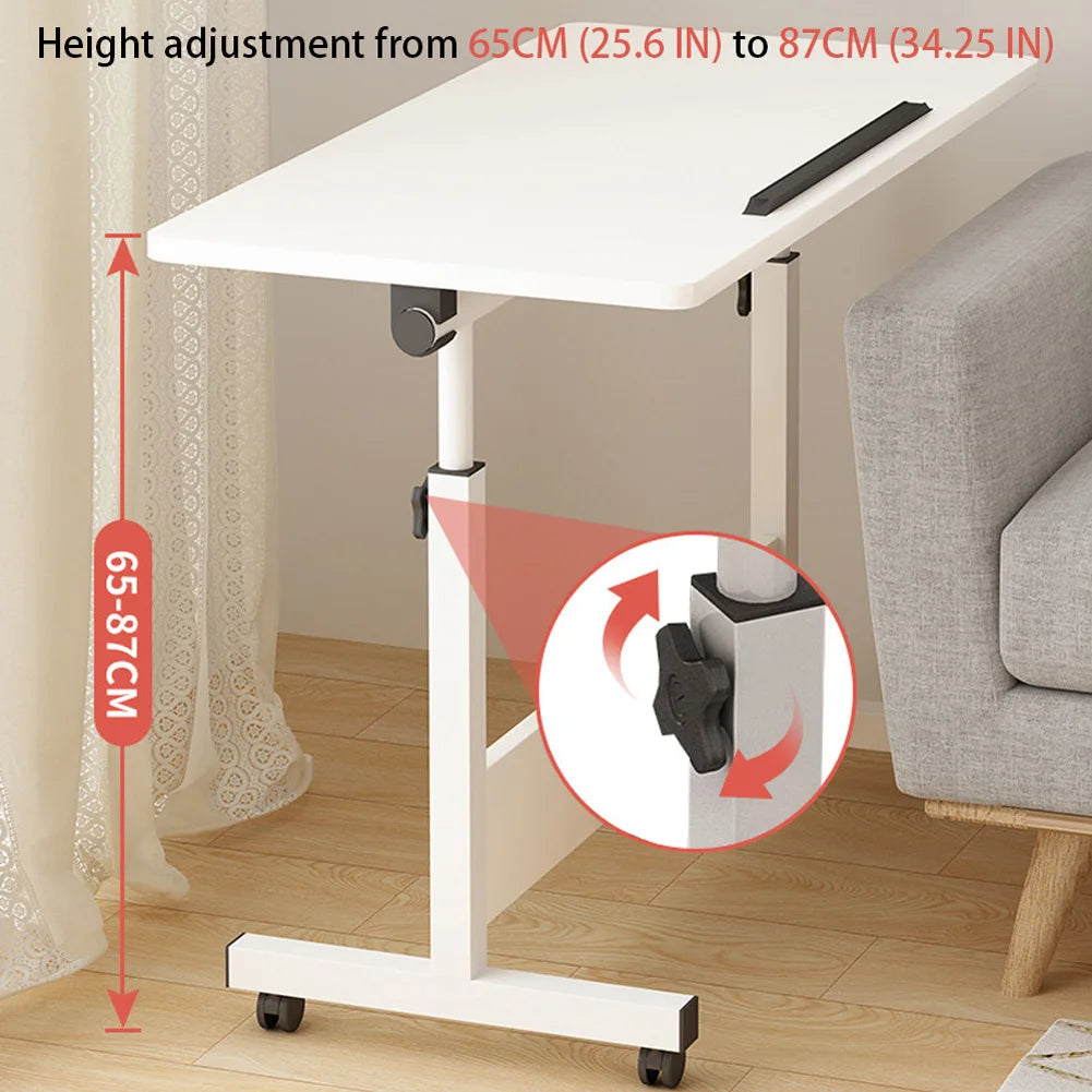 Mobile Standing Desk With Adjustable Tabletop