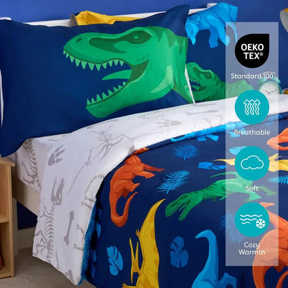 5 piece Dinosaur Twin Comforter set in a Bag