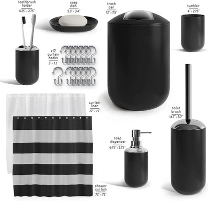 20-Piece Black Bathroom  Set