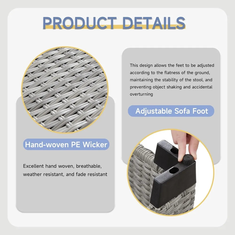 6-Piece Outdoor Patio Set with propane Fire Pit