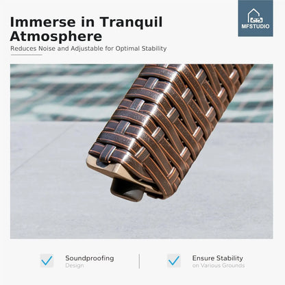 Outdoor 74"rectangular patio Set which seats 8 with table