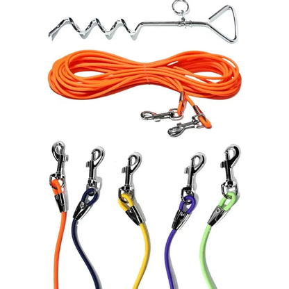 30FT Heavy Duty Dog Cable with Ground Stake