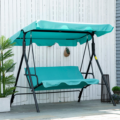 Porch Swing With an Adjustable Canopy