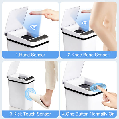 2 Pack touchless Trash Cans