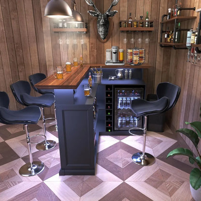 Home Bar Cabinet with Refrigerator