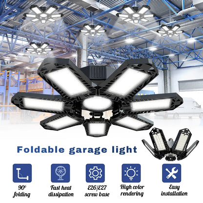 LED Ceiling Lamp Folds into a Garage Light