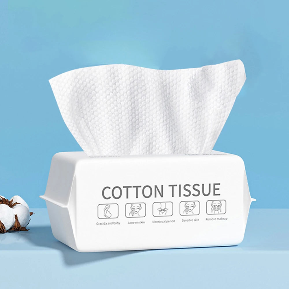 100PCS Natural Disposable and reusable Face Towels