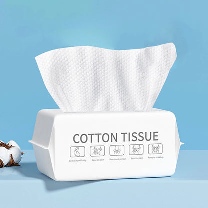 100PCS Natural Disposable and reusable Face Towels