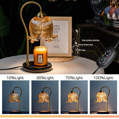 Tulip night light with Warm Candle Table Lamp that is fireless