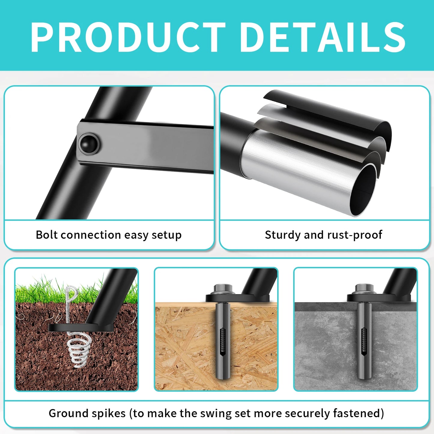 Heavy-Duty Backyard Swing Frame