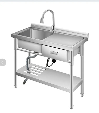 Utility Sink with Drawer & Work Table