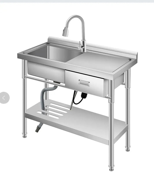 Utility Sink with Drawer & Work Table