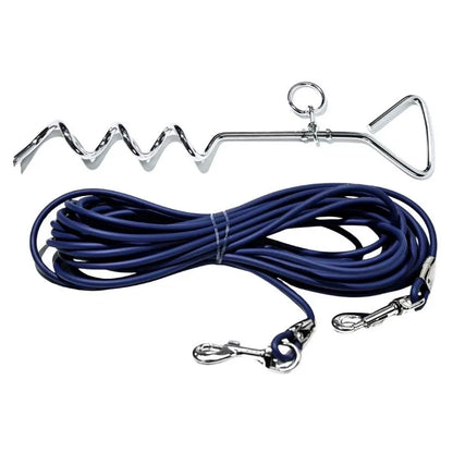 30FT Heavy Duty Dog Cable with Ground Stake