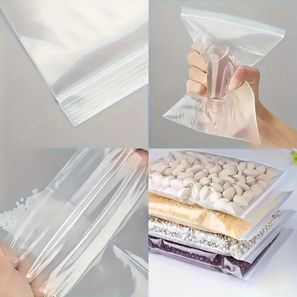 100-Pack Plastic Zipper Lock Bags