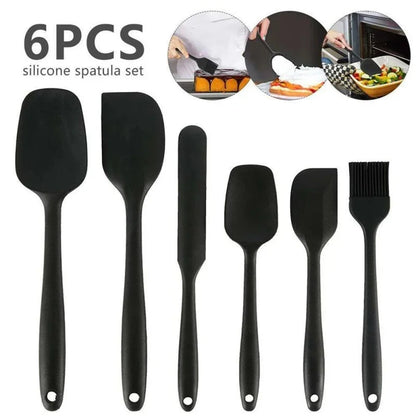 6Pcs Silicone Heat Resistant Spatulas