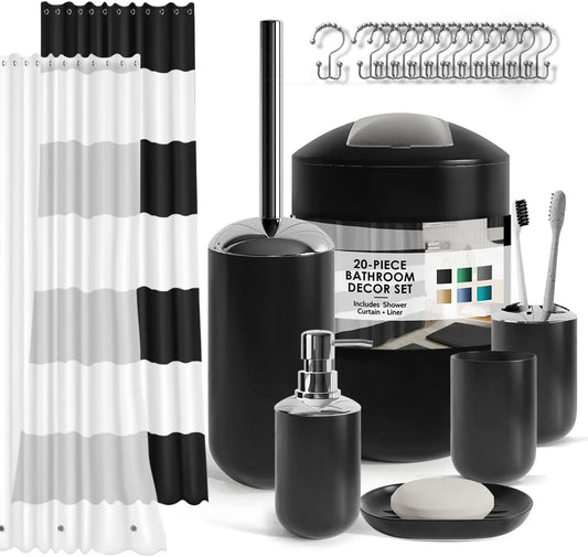 20-Piece Black Bathroom  Set