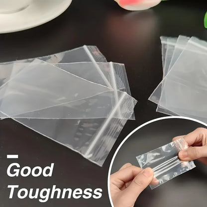 100-Pack Plastic Zipper Lock Bags